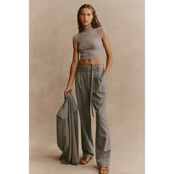 Hansen + Gretel Aniston Pants in Slate XSmall New Womens Tailor Trousers - Picture 12 of 16